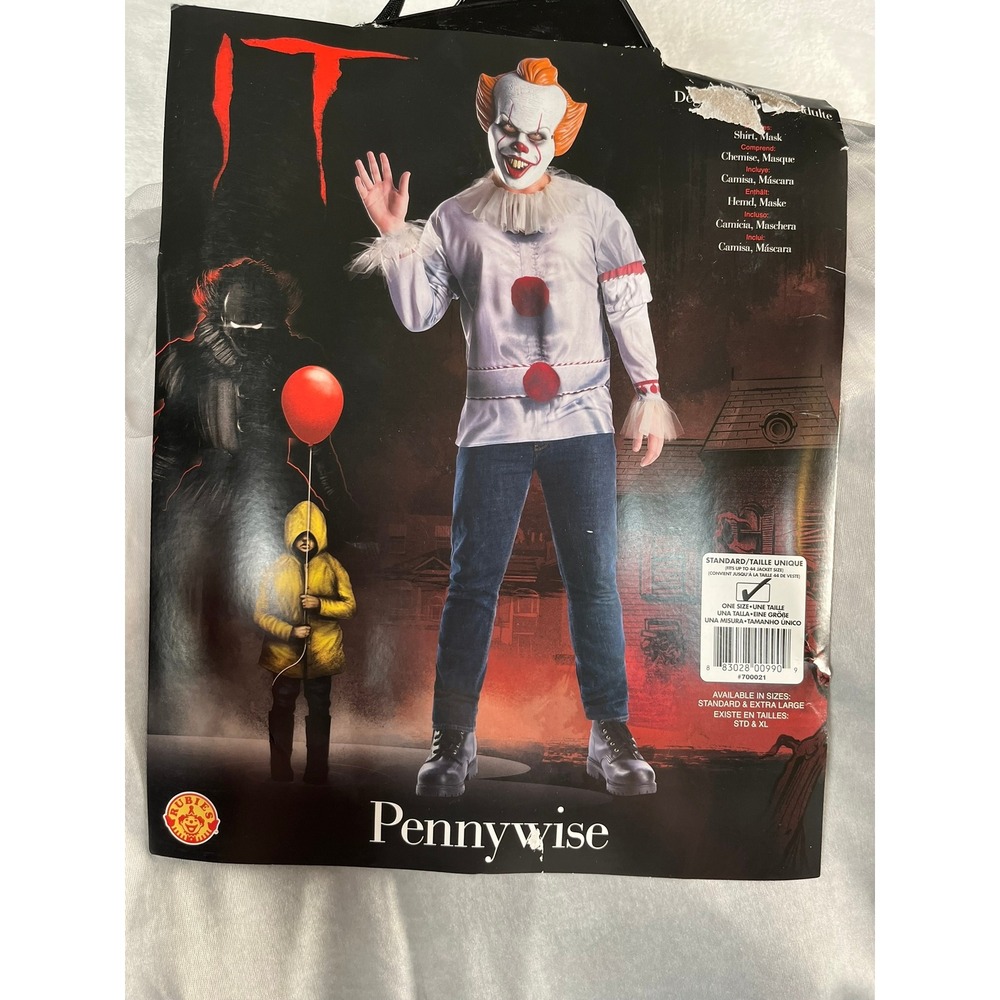 Rubies IT Pennywise Deluxe Adult Costume Shirt Mask Mens Standard New